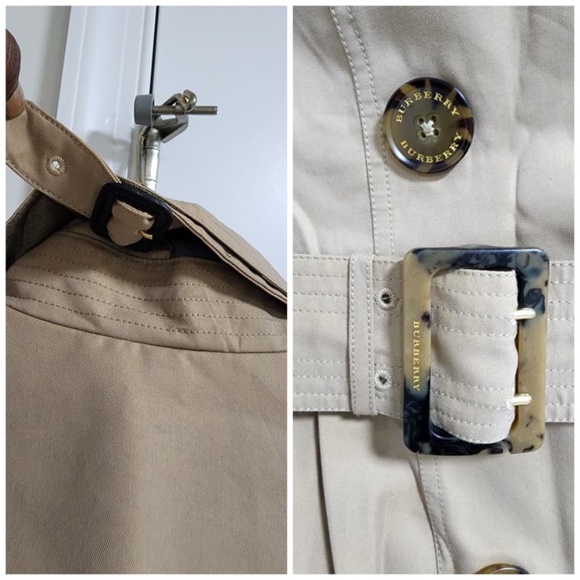 Authentic Burberry Trench Coat Beige Size Large - Picture 8 of 13